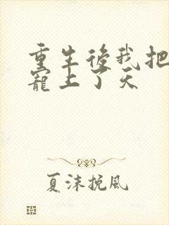 重生后我把夫君宠上了天