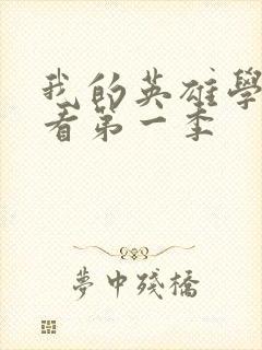 我的英雄学院观看第一季封面