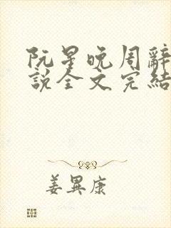 阮星晚周辞深小说全文完结阅读免费