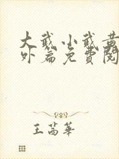 大武小武黄蓉番外篇免费阅读全文封面