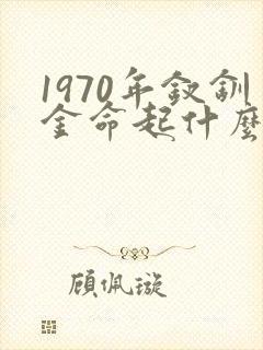 1970年钗钏金命起什么网名好