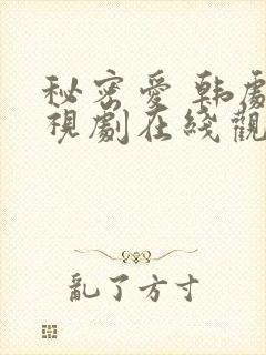 秘密爱 韩剧电视剧在线观看