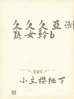 久久久亚洲熟妇熟女干b