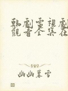 韩剧电视剧免费观看全集在线观看