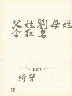 父姓刘母姓陈结合取名封面