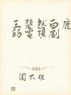 王楚然白鹿合作的电视剧