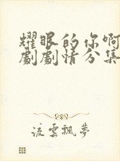 耀眼的你啊电视剧剧情分集介绍