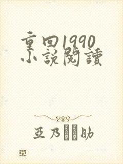 重回1990 小说阅读封面