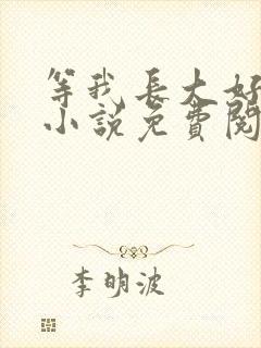 等我长大好不好小说免费阅读封面