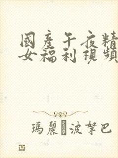 国产午夜精品美女福利视频封面