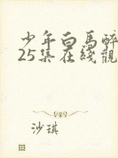 少年白马醉春风25集在线观看免费