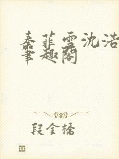 秦菲雪沈浩小说笔趣阁封面