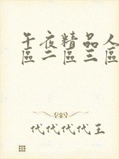 午夜精品人妻一区二区三区