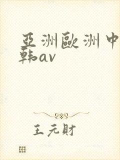 亚洲欧洲中文日韩av