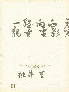 一路向西 免费观看 电影完整版