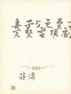 妻子5免费高清完整电视剧情年轻母亲