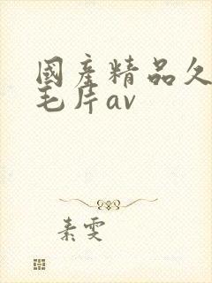 国产精品久久久毛片av