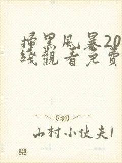 扫黑风暴20在线观看免费完整版2021
