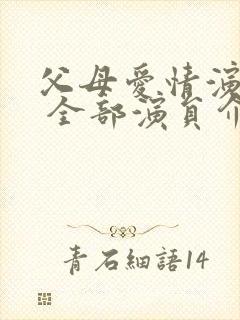 父母爱情演员表 全部演员介绍老丁老婆封面