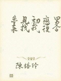 梦见初恋男友回来找我复合