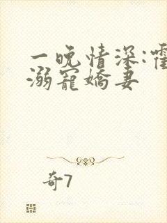 一晚情深:霍少溺宠娇妻封面