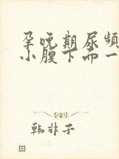 孕晚期尿频感觉小腹下面一直有尿意