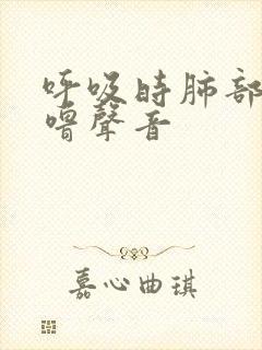 呼吸时肺部有呼噜声音封面