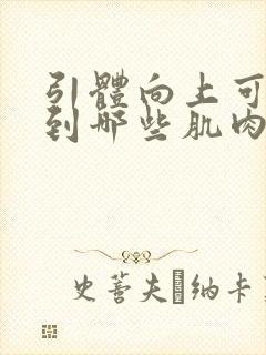 引体向上可以练到哪些肌肉