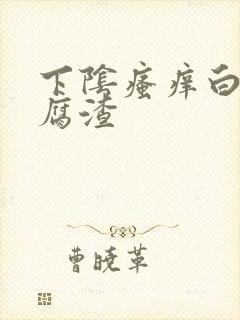 下阴瘙痒白带豆腐渣