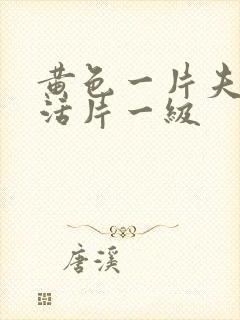 黄色一片夫妻生活片一级