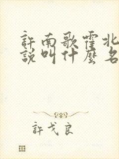 许南歌霍北宴小说叫什么名字啊