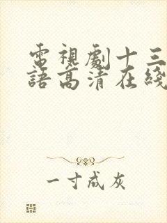 电视剧十三妹国语高清在线播放完整