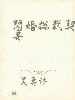 闪婚总裁契约甜妻