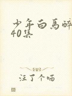 少年白马醉春风40集