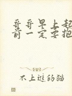 哥哥早上起床之前一定要抱动漫