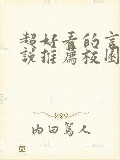 超好看的言情小说推荐校园封面