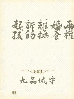 起诉离婚两个小孩的抚养权怎么判封面