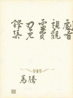 锋刃电视剧42集免费观看全集