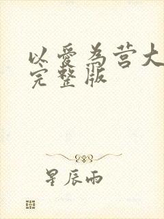 以爱为营大结局完整版