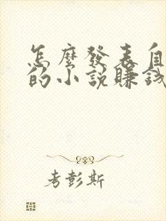 怎么发表自己写的小说赚钱封面