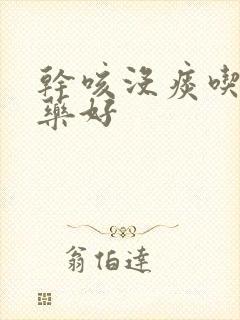 干咳没痰吃什么药好封面