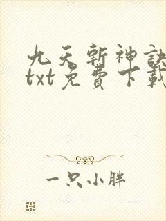 九天斩神诀小说txt免费下载