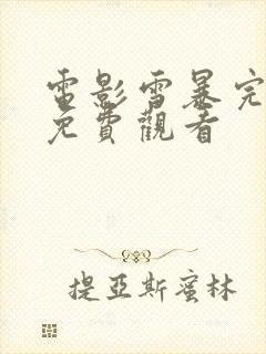 电影雪暴完整版免费观看