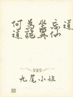 何为坐忘道原文道诡异仙封面