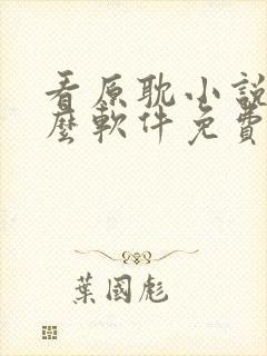 看原耽小说用什么软件免费的