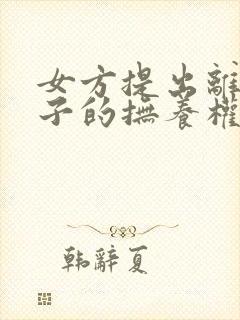 女方提出离婚孩子的抚养权归谁