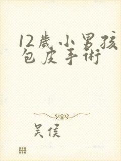 12岁小男孩做包皮手术封面