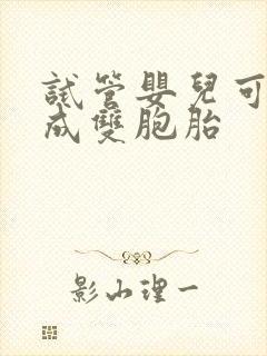 试管婴儿可否做成双胞胎