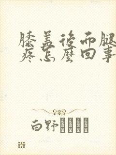 膝盖后面腿窝筋疼怎么回事