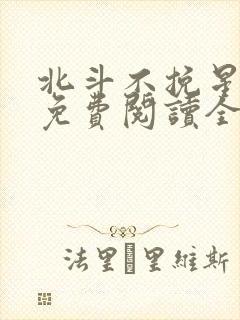 北斗不挽星小说免费阅读全文无弹窗